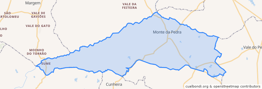 Mapa de ubicacion de Monte da Pedra.