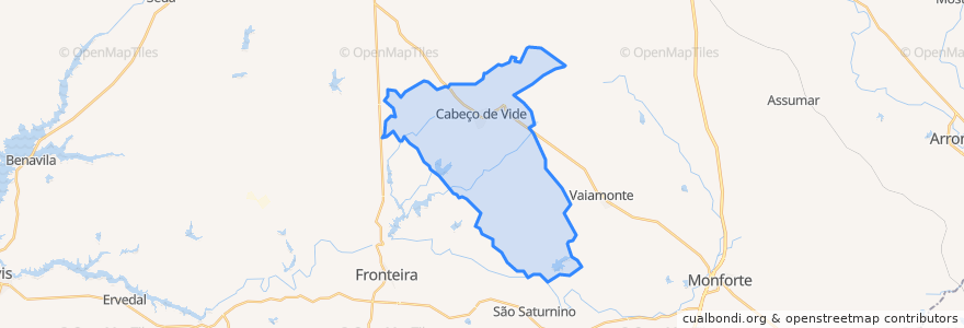 Mapa de ubicacion de Cabeço de Vide.