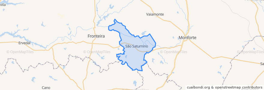 Mapa de ubicacion de São Saturnino.