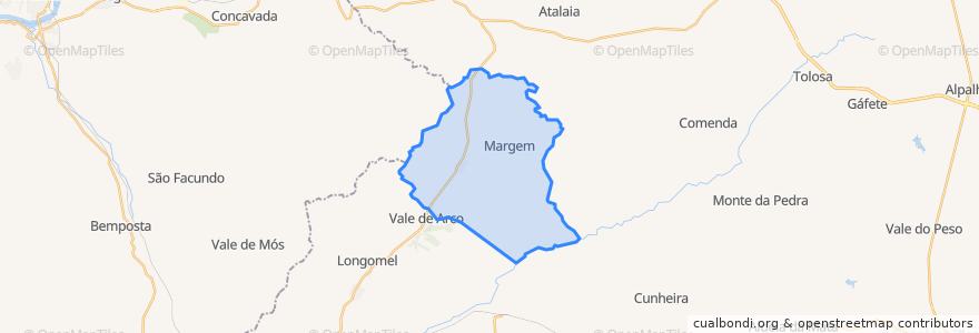 Mapa de ubicacion de Margem.