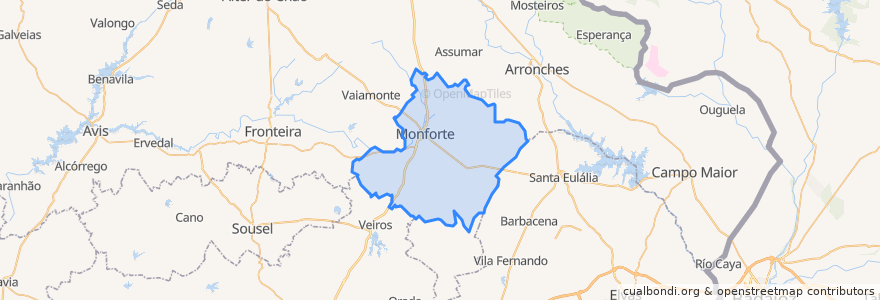 Mapa de ubicacion de Monforte.