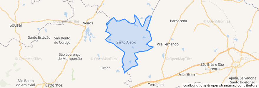 Mapa de ubicacion de Santo Aleixo.