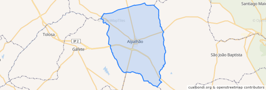 Mapa de ubicacion de Alpalhão.