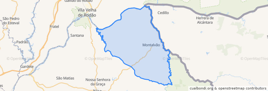 Mapa de ubicacion de Montalvão.