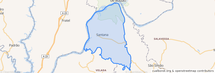 Mapa de ubicacion de Santana.