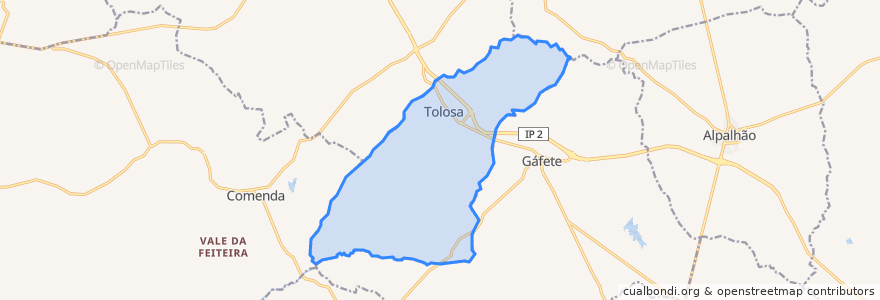 Mapa de ubicacion de Tolosa.