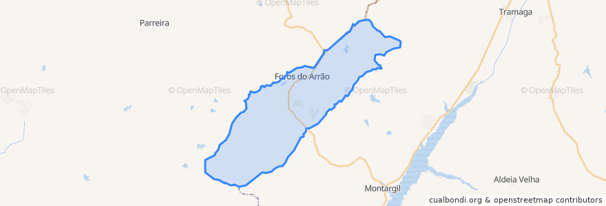 Mapa de ubicacion de Foros do Arrão.