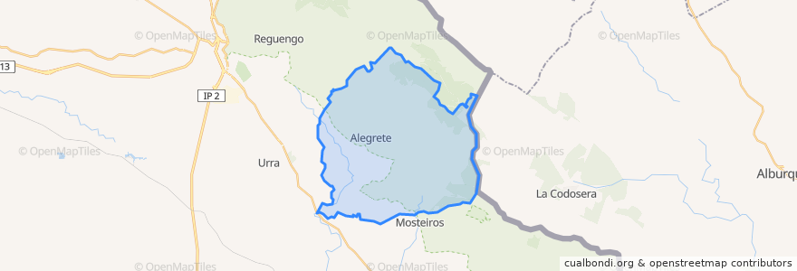 Mapa de ubicacion de Alegrete.