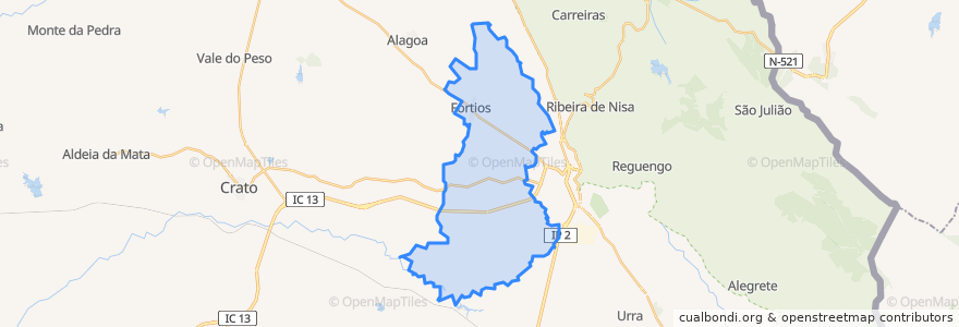 Mapa de ubicacion de Fortios.