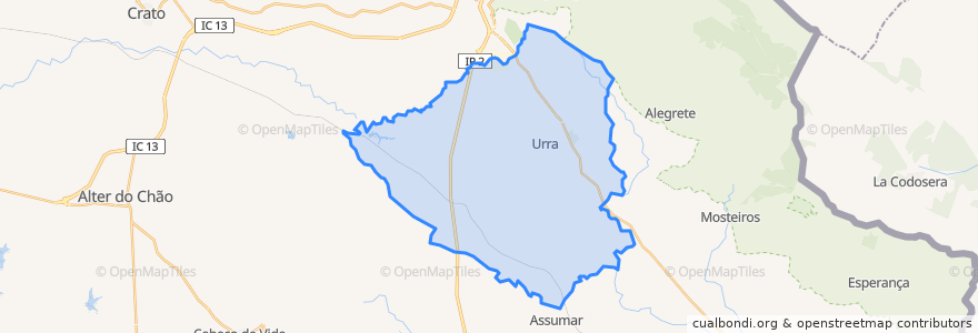 Mapa de ubicacion de Urra.