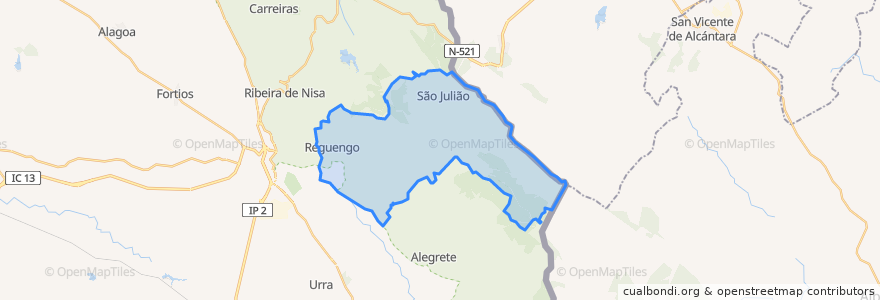 Mapa de ubicacion de Reguengo e São Julião.