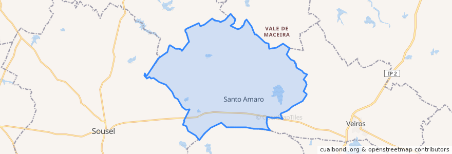 Mapa de ubicacion de Santo Amaro.