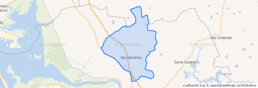 Mapa de ubicacion de São Martinho.