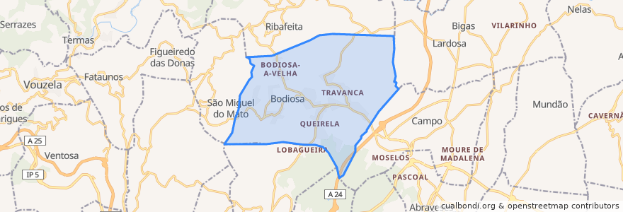 Mapa de ubicacion de Bodiosa.