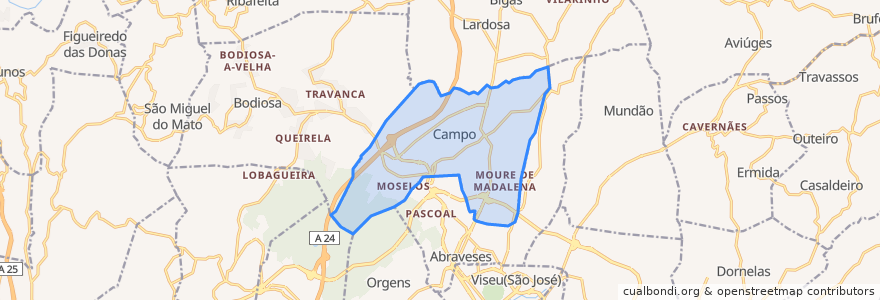 Mapa de ubicacion de Campo.