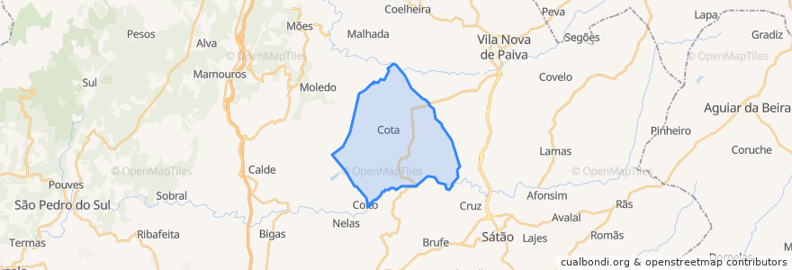 Mapa de ubicacion de Cota.