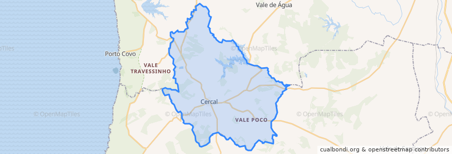 Mapa de ubicacion de Cercal.