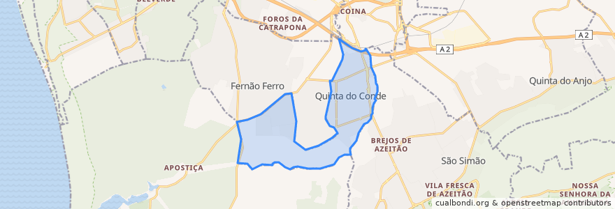 Mapa de ubicacion de Quinta do Conde.