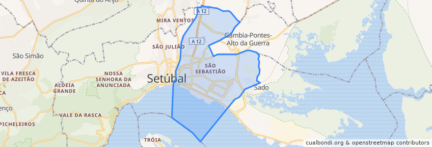 Mapa de ubicacion de Setúbal (São Sebastião).