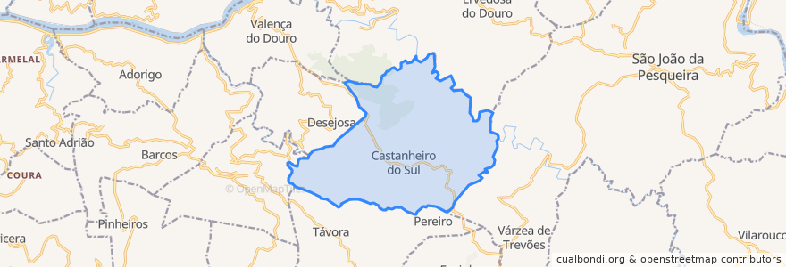 Mapa de ubicacion de Castanheiro do Sul.