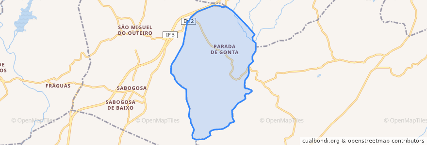 Mapa de ubicacion de Parada de Gonta.