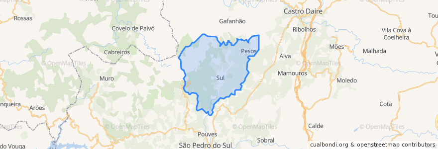 Mapa de ubicacion de Sul.