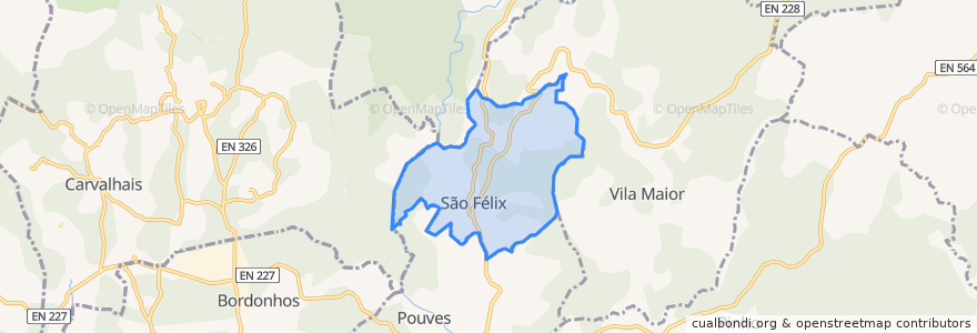 Mapa de ubicacion de São Félix.