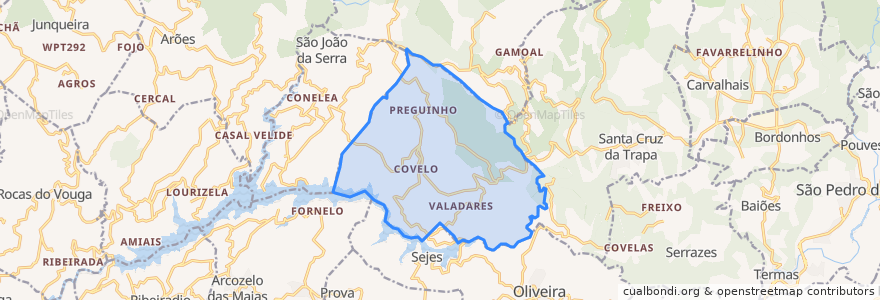 Mapa de ubicacion de Valadares.