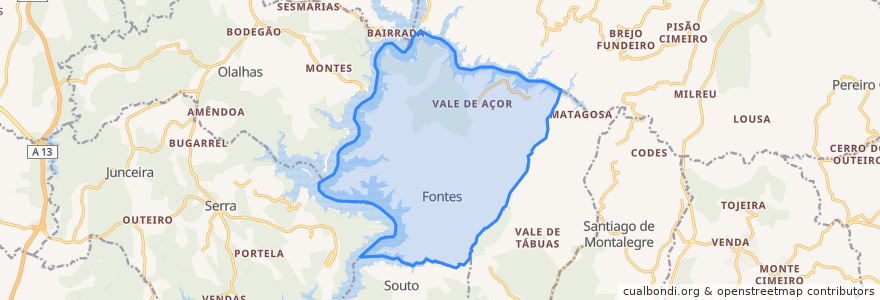 Mapa de ubicacion de Fontes.