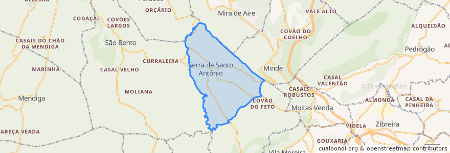 Mapa de ubicacion de Serra de Santo António.