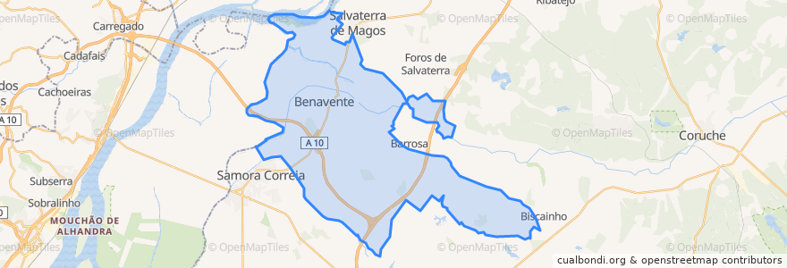 Mapa de ubicacion de Benavente.