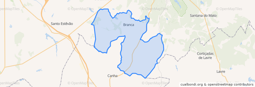 Mapa de ubicacion de Branca.