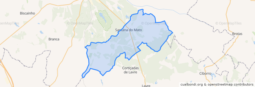 Mapa de ubicacion de Santana do Mato.