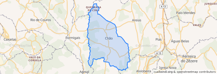 Mapa de ubicacion de Chãos.