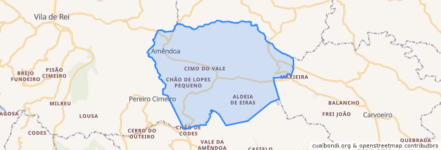 Mapa de ubicacion de Amêndoa.