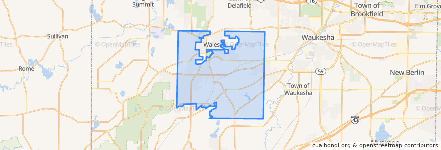 Mapa de ubicacion de Town of Genesee.