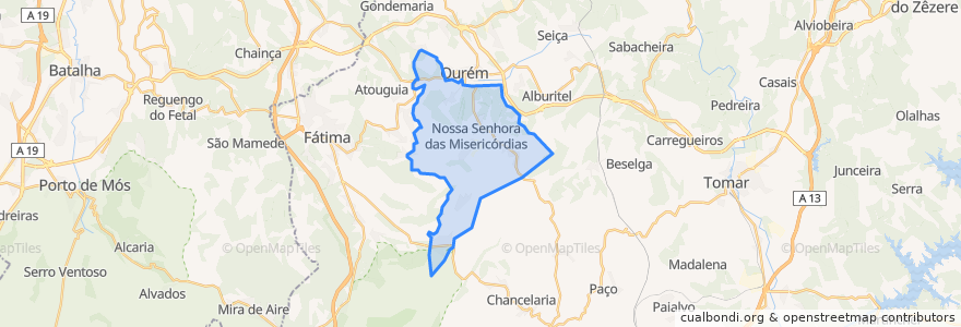 Mapa de ubicacion de Nossa Senhora das Misericórdias.