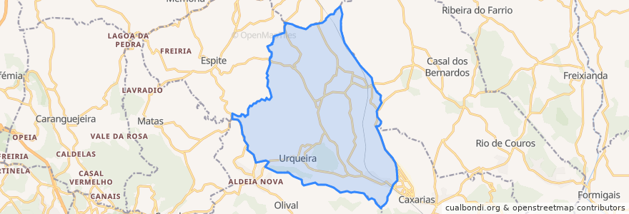 Mapa de ubicacion de Urqueira.