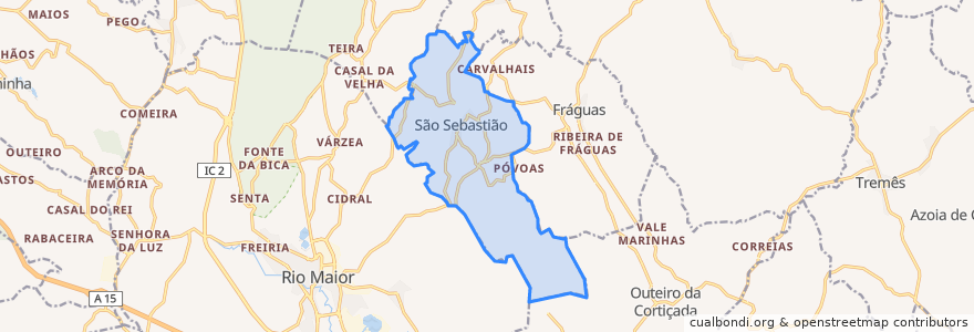 Mapa de ubicacion de São Sebastião.