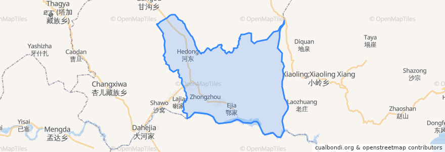 Mapa de ubicacion de 中川乡.