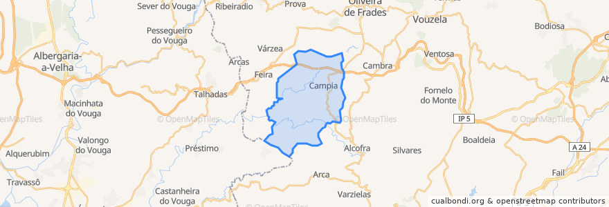 Mapa de ubicacion de Campia.