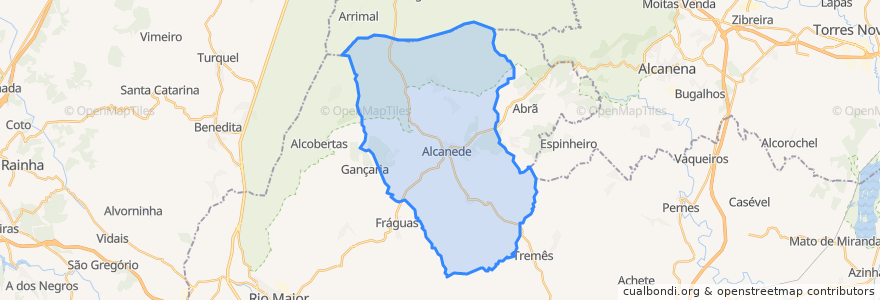 Mapa de ubicacion de Alcanede.