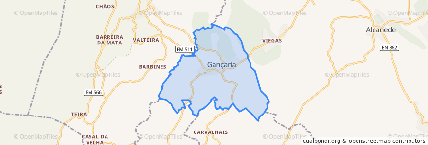 Mapa de ubicacion de Gançaria.