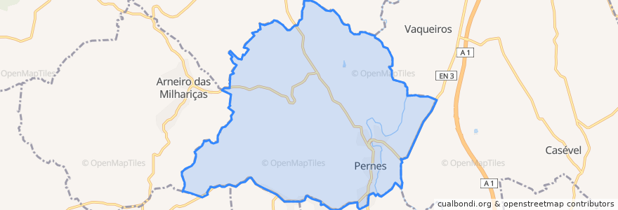 Mapa de ubicacion de Pernes.