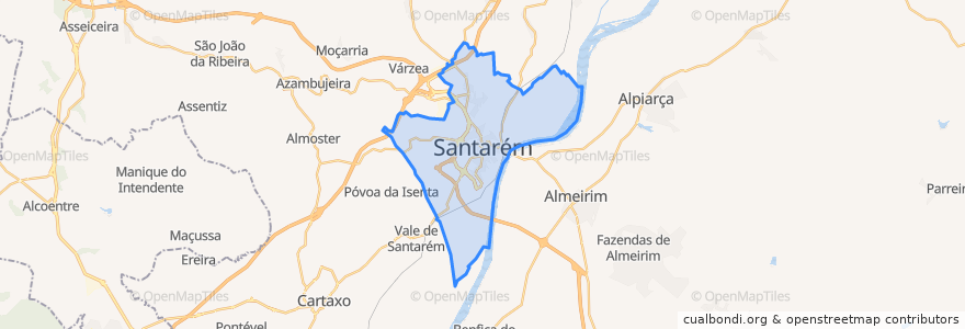 Mapa de ubicacion de Cidade de Santarém.