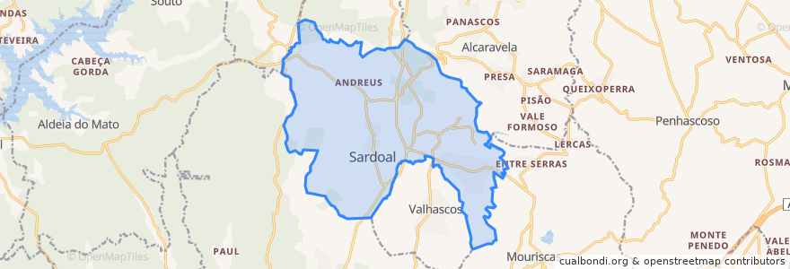 Mapa de ubicacion de Sardoal.