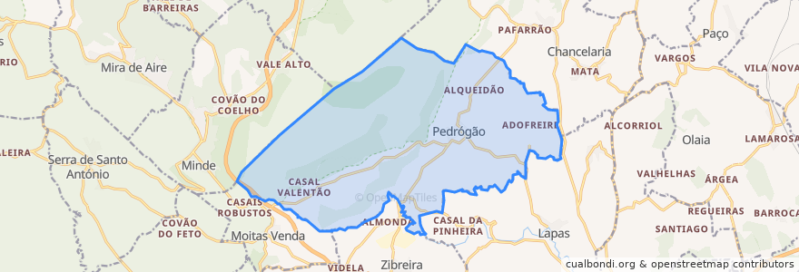 Mapa de ubicacion de Pedrógão.