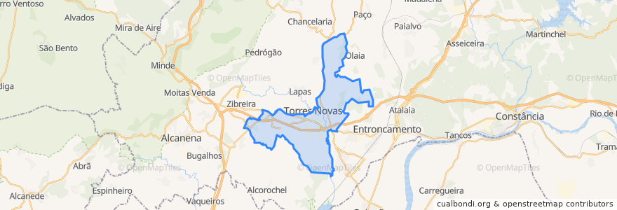 Mapa de ubicacion de Torres Novas.