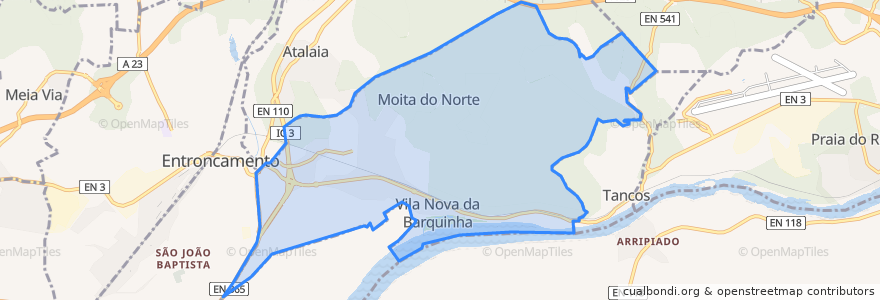 Mapa de ubicacion de Vila Nova da Barquinha.