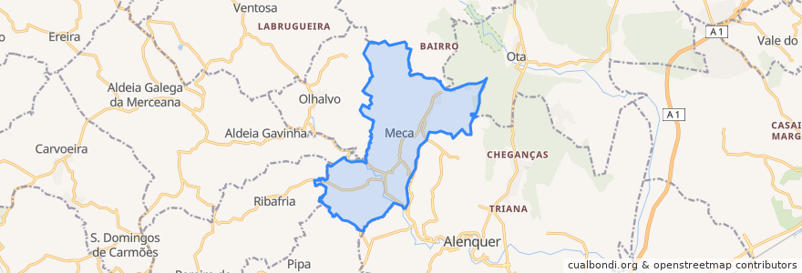 Mapa de ubicacion de Meca.